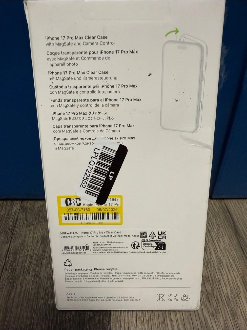 Apple Clear iPhone 17 Pro Max Case - Transparent